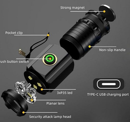 Mini linterna recargable
