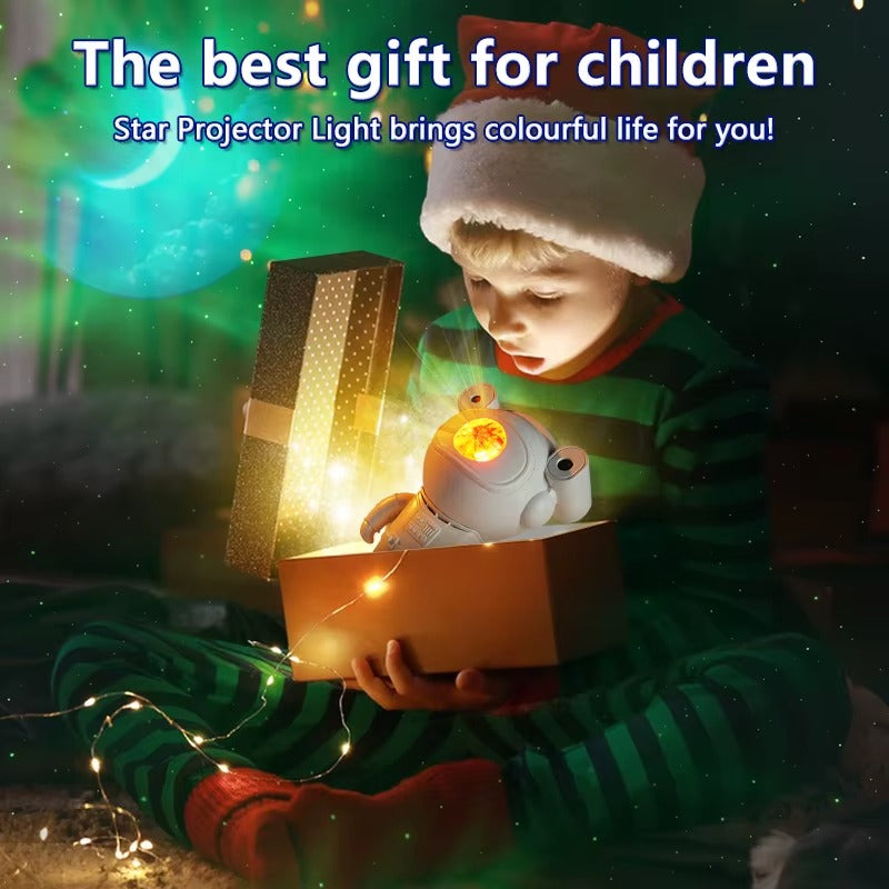 Astronauta proyector de galaxia